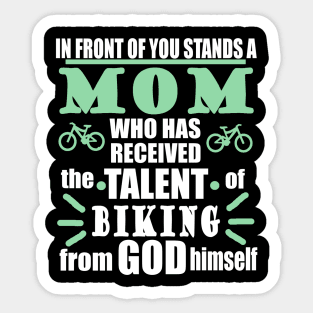 Gift Mom Mother's Day Bike Tour Biking Bicycle Sticker